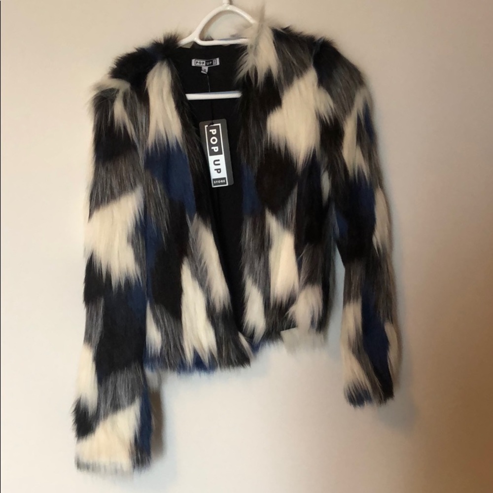 Faux fur jacket